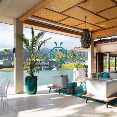 Beach Resort's Bamboo Ceiling Matting Decoration